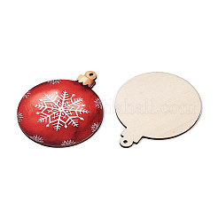 12 шт. подвесных украшений из дерева с односторонней УФ-печатью&nbsp;WOOD-N020-17