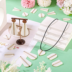 20шт. 10 комплекта подвесок из непрозрачной смолы и дерева&nbsp;RESI-TA0004-63B