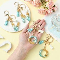 Подвесные брелки из прозрачной эпоксидной смолы&nbsp;KEYC-FS00022-01