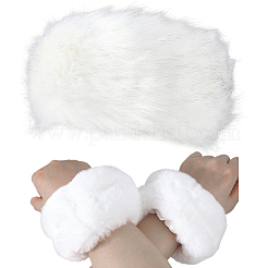 1 пара женских перчаток с манжетами из искусственной кроличьей шерсти&nbsp;AJEW-CY0001-61A
