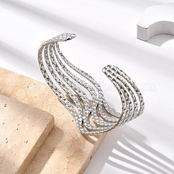 Браслеты-манжеты из нержавеющей стали 304&nbsp;BJEW-B108-12P