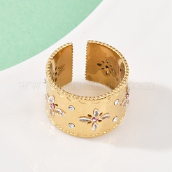 Открытые кольца манжеты из нержавеющей стали 304&nbsp;RJEW-S629-10G-D