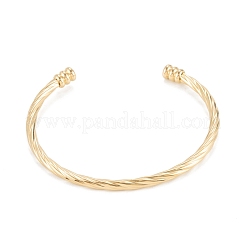 Браслеты-манжеты из нержавеющей стали 304 с ионным покрытием (IP)&nbsp;BJEW-K222-01G