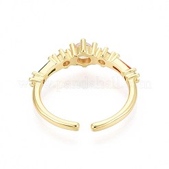 Манжеты из латуни с микро паве кубический цирконий для женщин&nbsp;KK-T071-69G