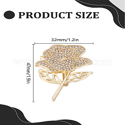 1 шт. броши из цинкового сплава с розовыми стразами&nbsp;JEWB-LP0004-27