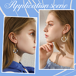 Набор для самостоятельного изготовления латунных сережек-колец&nbsp;KK-SP0002-08A