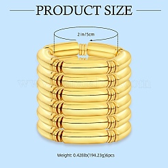 6 шт. ccb пластиковые изогнутые трубки из бисера&nbsp;BJEW-SW001583-01