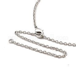 Ожерелья с подвеской в форме сердца из латуни с микропаве из кубического циркония&nbsp;NJEW-H168-02P