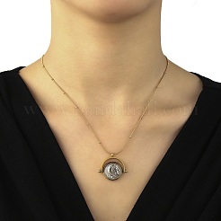 Ионное покрытие (ip) 304 нержавеющая сталь вращающиеся александровские подвески ожерелья&nbsp;NJEW-K259-07G