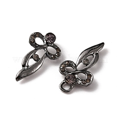 Застежка-защелка из дымчатого топаза из цинкового сплава со стразами&nbsp;LS-FIND-WH0008-21B