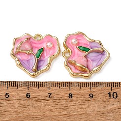 Сплав эмали цветочные кулоны&nbsp;ENAM-B028-41KCG-02