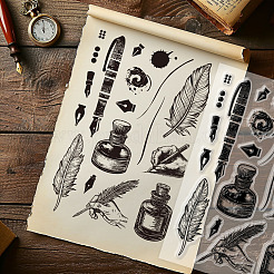 Прозрачные штампы из ПВХ с летней тематикой&nbsp;DIY-WH0631-0390