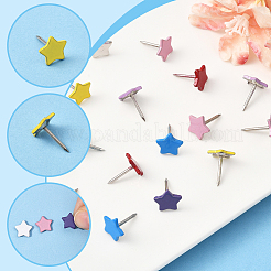 100 шт. железные канцелярские кнопки&nbsp;AJEW-SP0003-98B