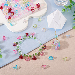 90шт 9 цвета гальванические прозрачные стеклянные бусины&nbsp;EGLA-TA0013-26