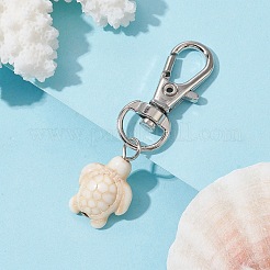 Подвески в виде черепахи из синтетической бирюзы&nbsp;HJEW-JM01355-02