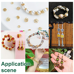 100шт. 10 набора латунных колпачков для бусин&nbsp;KK-ME0001-92