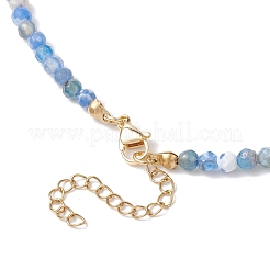 Летние ожерелья с подвесками в виде морских черепах из натурального окрашенного агата&nbsp;NJEW-JN05386-02