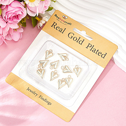 10 шт. латунные подвески в форме сердца&nbsp;KK-BBC0021-64