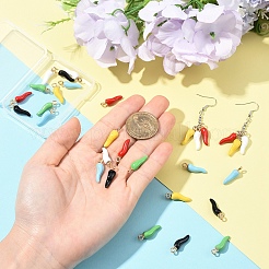 30шт 6 цвета сплава эмалевые подвески&nbsp;ENAM-YW0005-78