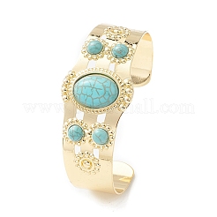 Овальный браслет-манжета из бисера из полимера&nbsp;BJEW-F452-01B