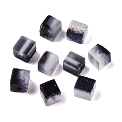 Матовые стеклянные бусины с золотистой блестящей пудрой&nbsp;DGLA-NH001-6mm-01M