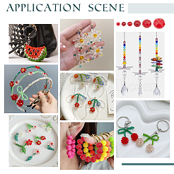 7 нити 7 стилей непрозрачных однотонных стеклянных бусин&nbsp;EGLA-GO0001-02A