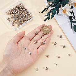 50 шт. круглых ручек из сплава для изготовления небольших шкатулок для украшений&nbsp;DIY-GF0012-49P