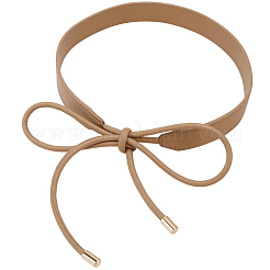 Бант из искусственной кожи обертывается вокруг пояса&nbsp;AJEW-WH20054-086A