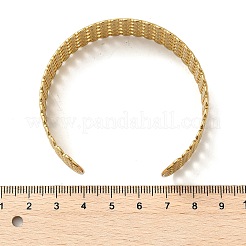 Полые браслеты-манжеты из нержавеющей стали 304 для женщин&nbsp;BJEW-Z096-01G