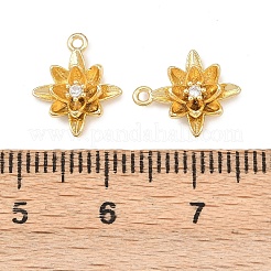 Латунные микропаве прозрачные кубические циркониевые подвески&nbsp;KK-G544-07G-03