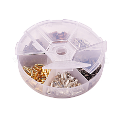 300шт 6 цвета латунные концы шнура&nbsp;KK-CJ0001-68