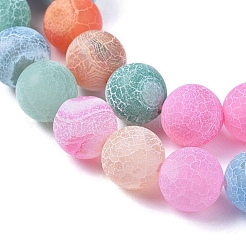 Естественные выветрившиеся агатовые бусины&nbsp;G-L534-10-10mm