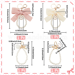 4 шт. 4 стиля бусины из искусственного жемчуга ABS подвеска украшения&nbsp;AJEW-GF0010-65