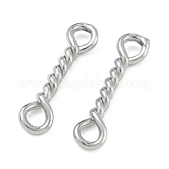 Подвески-шармы из нержавеющей стали 304 с витыми стержнями&nbsp;STAS-L300-002P-01