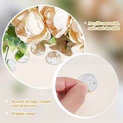 100 шт. плоское круглое акриловое зеркало с пришивными стразами&nbsp;FIND-GO0003-22B