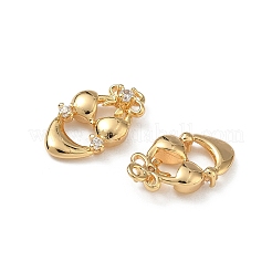 Латунные микропаве прозрачные подвески с фианитом&nbsp;KK-A280-16G