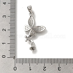 Подвеска из латуни с микропаве из прозрачного кубического циркония&nbsp;KK-H485-34P