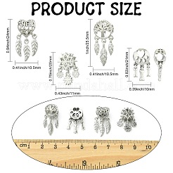 12 шт. 4 стиля сплава европейских бусин&nbsp;FIND-CJ0005-01