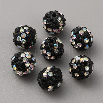 Бусины со стразами FIND-WH0419-40D-1