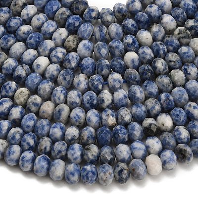 Натуральное синее пятно нитки из бисера яшмы&nbsp;G-Z111-A32-1