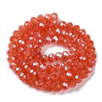 Запекание гальванических нитей стеклянных бусин DGLA-A039-J10mm-B01-1