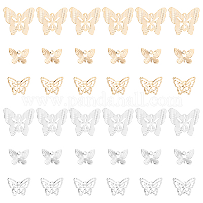 60шт 6 стильные латунные подвески&nbsp;KK-FH0002-97-1