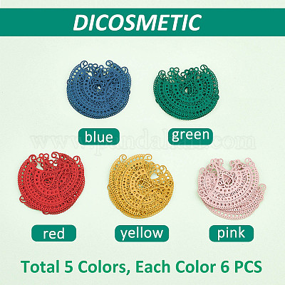 30 шт. филигранные соединительные звенья из нержавеющей стали 201 двух цветов&nbsp;STAS-DC0008-48-1