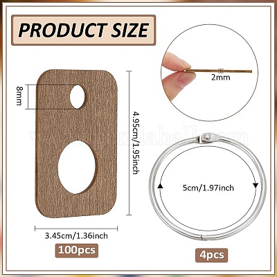 100 шт. деревянная катушка ниток&nbsp;DIY-BC0013-82A-1