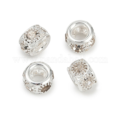 Латунные бусины со стразами &nbsp;KK-U071-02A-01S-1