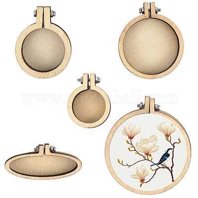 5 шт. 5 стиля деревянных пялец для вышивания&nbsp;DIY-CP0012-43C-1