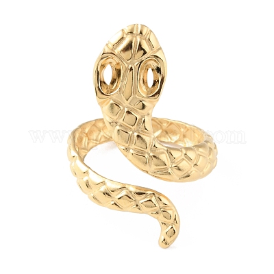 Кольца-манжеты из нержавеющей стали 304 в форме змеи RJEW-D002-30G-1