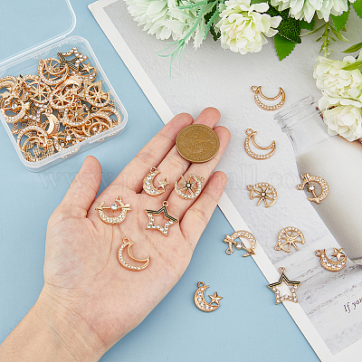 50 шт. 5 подвески из сплава в виде луны&nbsp;FIND-HY0002-56-1