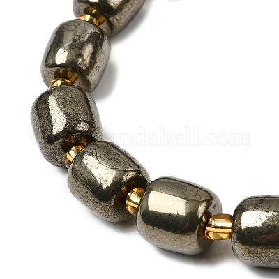 Природного пирита бисер нитей&nbsp;G-Z131-D01-03-1