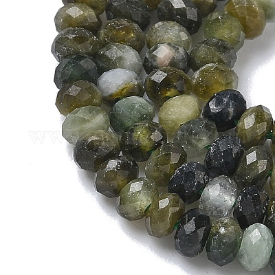 Бусы из натурального зеленого турмалина&nbsp;G-L651-B05-4x2mm-02-1